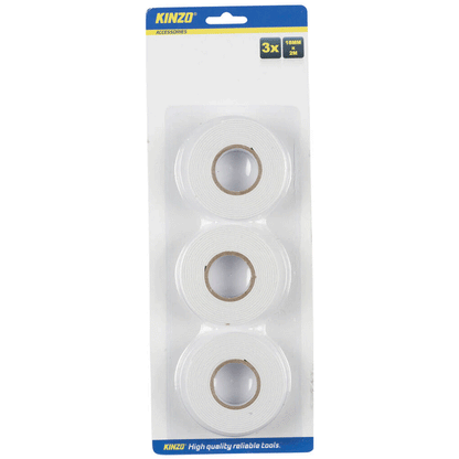 TAPE DOUBLE 3PCS 18MM 2M KINZO BL