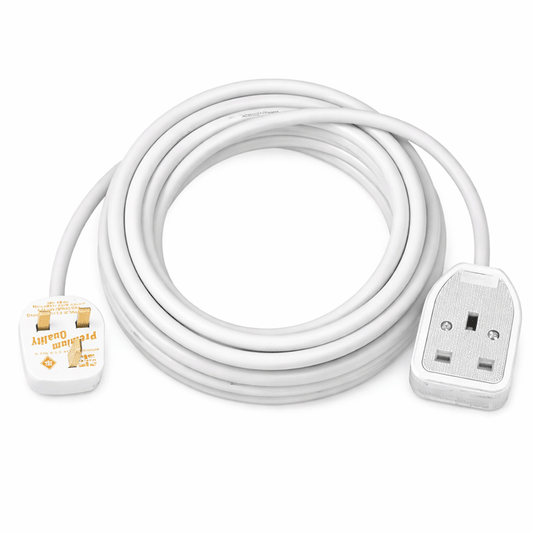 EXTENSION CABLE 5M WHITE H05VV3G1,5MM