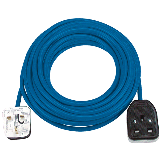 EXTENSION CABLE 25M H05VV3G1 1.5MM 240V BLUE