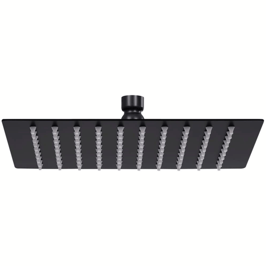 LLUVIA SHOWER HEAD CASCADE SQUARE BLACK MAT 30CM
