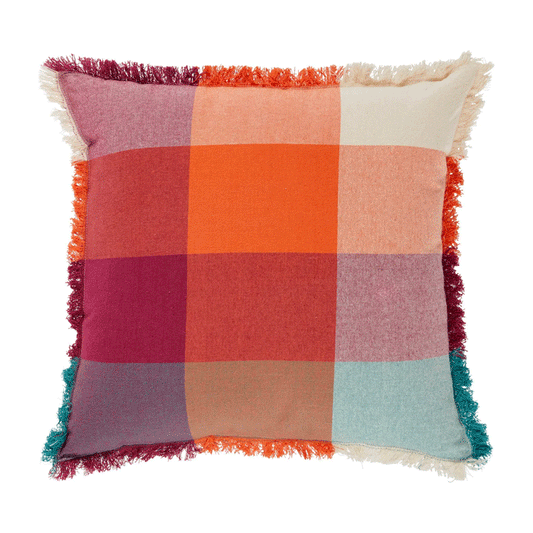 CUSH MADRAS FRING YUCA 45X45