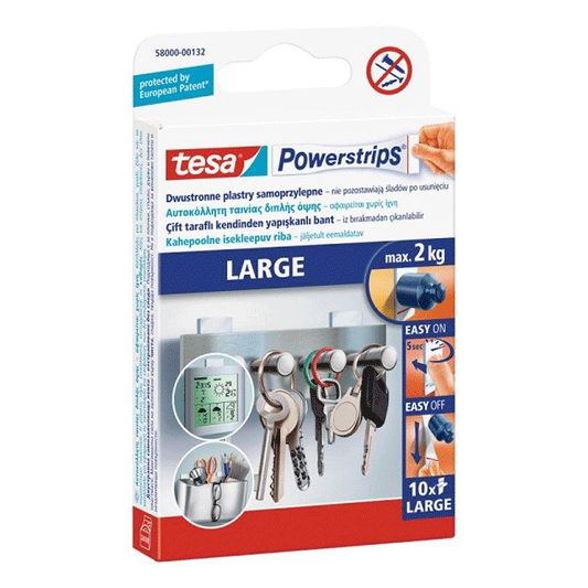 TESA 10PCS SET POWERSTRIPS LARGE