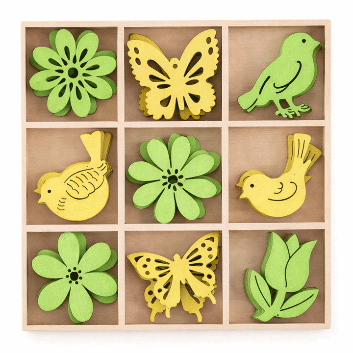 DECO HANGER 11,8X11X0,4CM (27) 24 0,79 WOOD RABIT/CHICKEN 3ASS