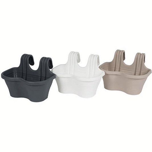 BALCONY PLANTER 3ASS CLR PP 36 1,95 36,5X20,5X26CM BC