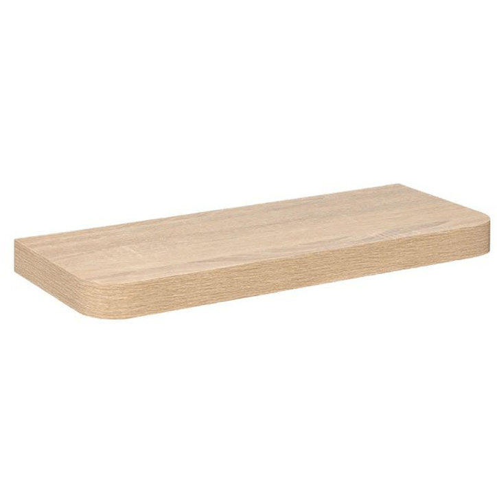 OAK 60CM ROUNDED SHELF FIXY