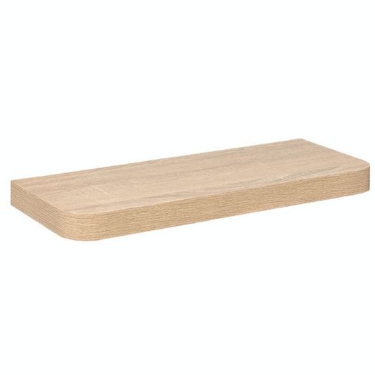 OAK 60CM ROUNDED SHELF FIXY