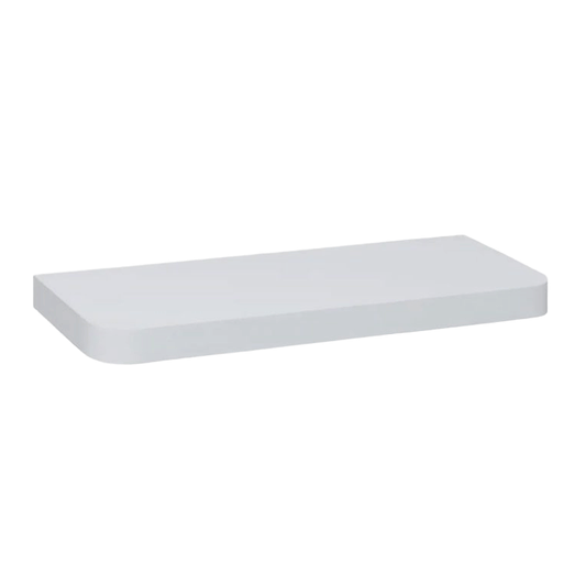 WHT 60CM ROUNDED SHELF FIXY