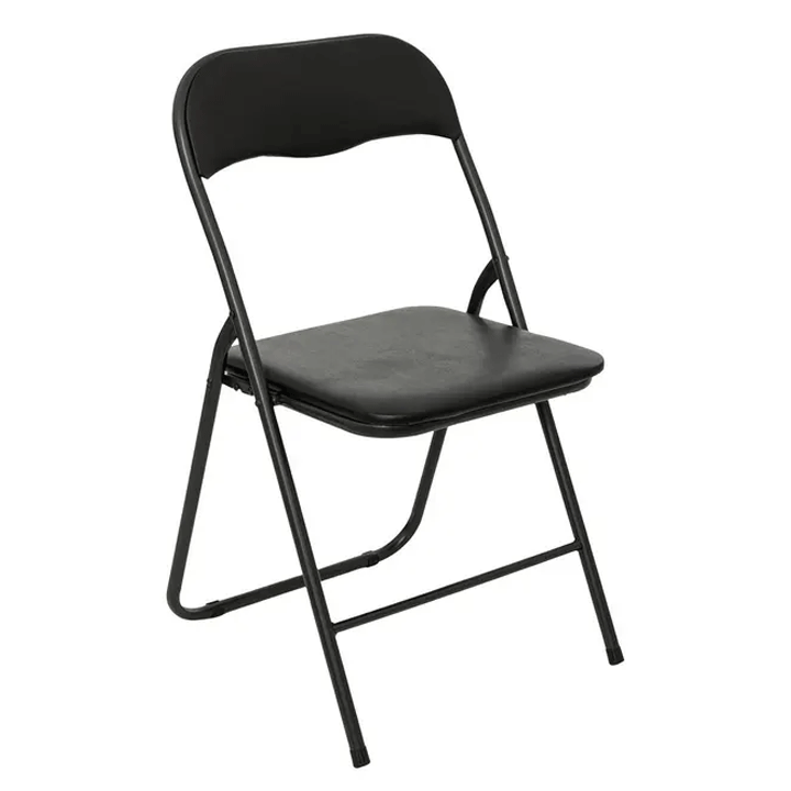 FOLDING CHAIR PU BLACK