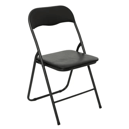 FOLDING CHAIR PU BLACK