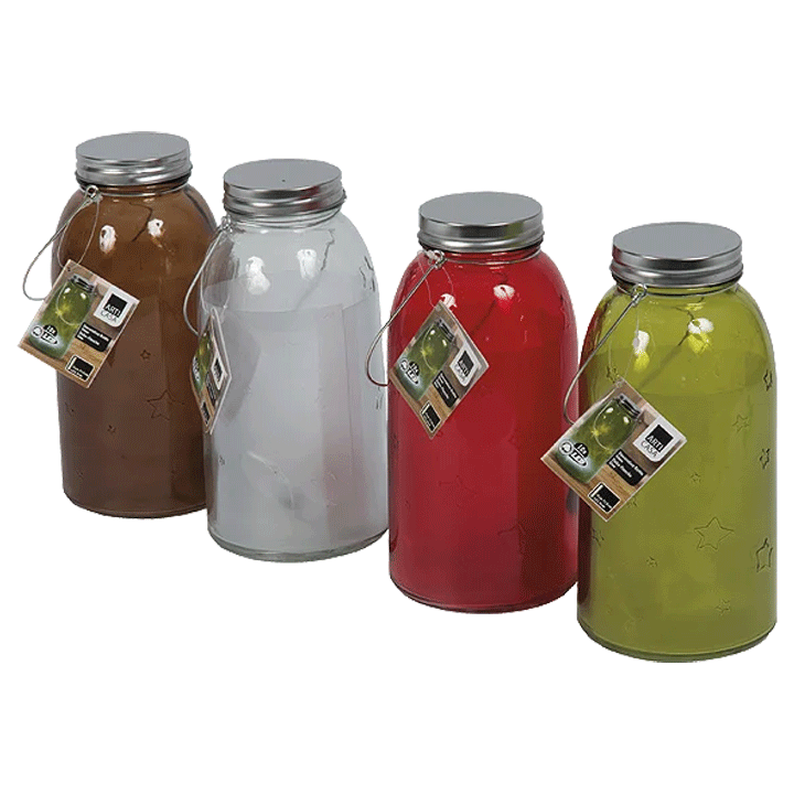 BOTTLE DECO 10LED 4ASS GL