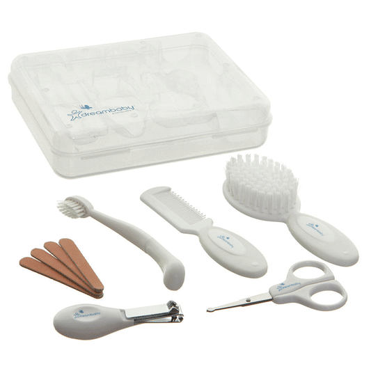 DREAMBABY® 10PC GROOMING KIT IN CLEAR HARD CASE WHITE