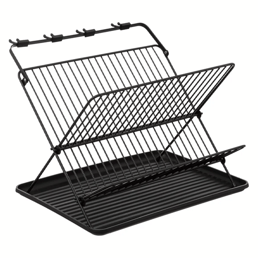 2TIER FOLD DISH DRAIN BLK BR2