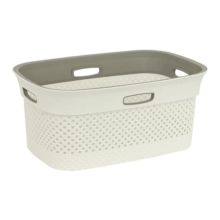 LAUNDRY BASKET 45L LIN PURL