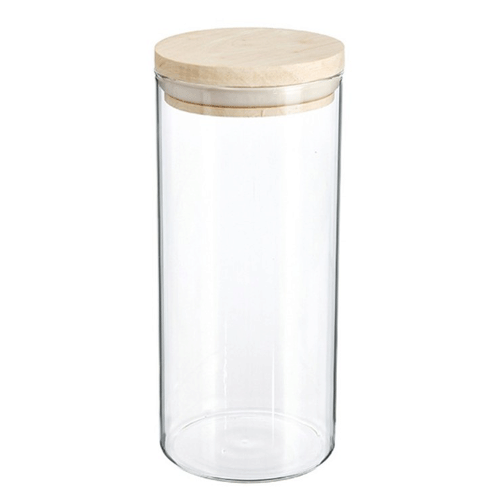 JAR GLASS+WOOD 1,3L HERMET