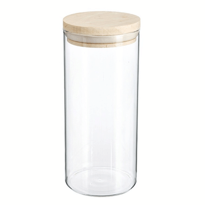 JAR GLASS+WOOD 1,3L HERMET