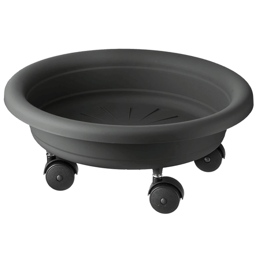 SAUCER WITH WHEELS 33CM ANTHRACI