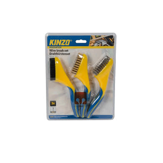 WIRE BRUSH SET 3PCS KINZO