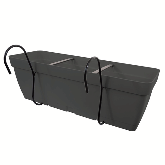 FLOWER POT CURVED 50X17X16CM ANTHRACITE