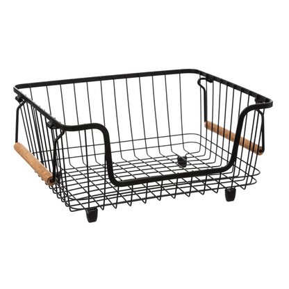 BLKWOOD MET STACK BASKET SIZEM