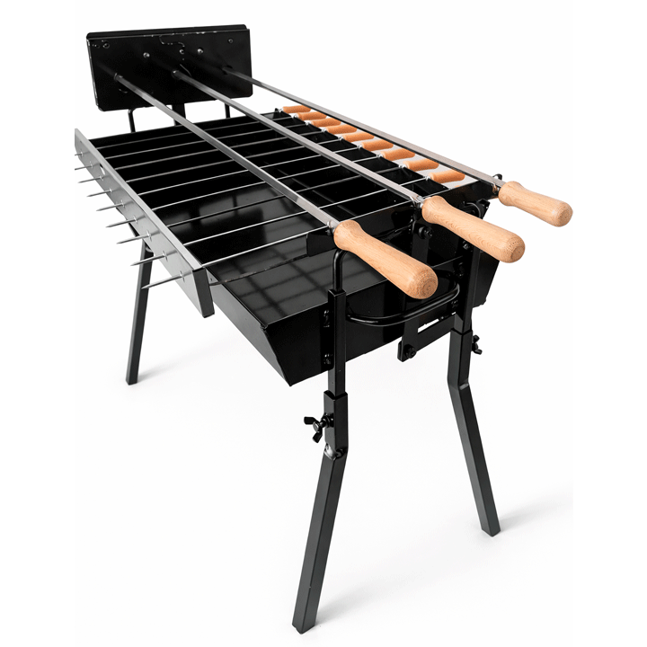 BBQ GRILL LIFT MECHANISM BLACK COMPL. 3 SOUVLA SKEWERS
