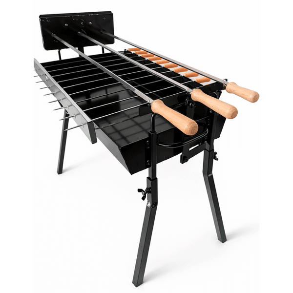 BBQ GRILL LIFT MECHANISM BLACK COMPL. 3 SOUVLA SKEWERS