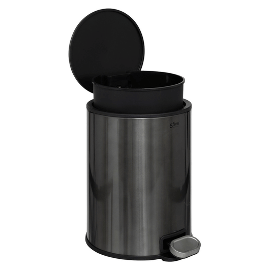 DUSTBIN MET 6L CARBONE DELTA