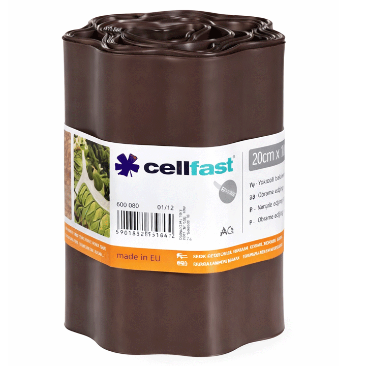 BORDER FENCE PLASTIC 20CMX9M BROWN