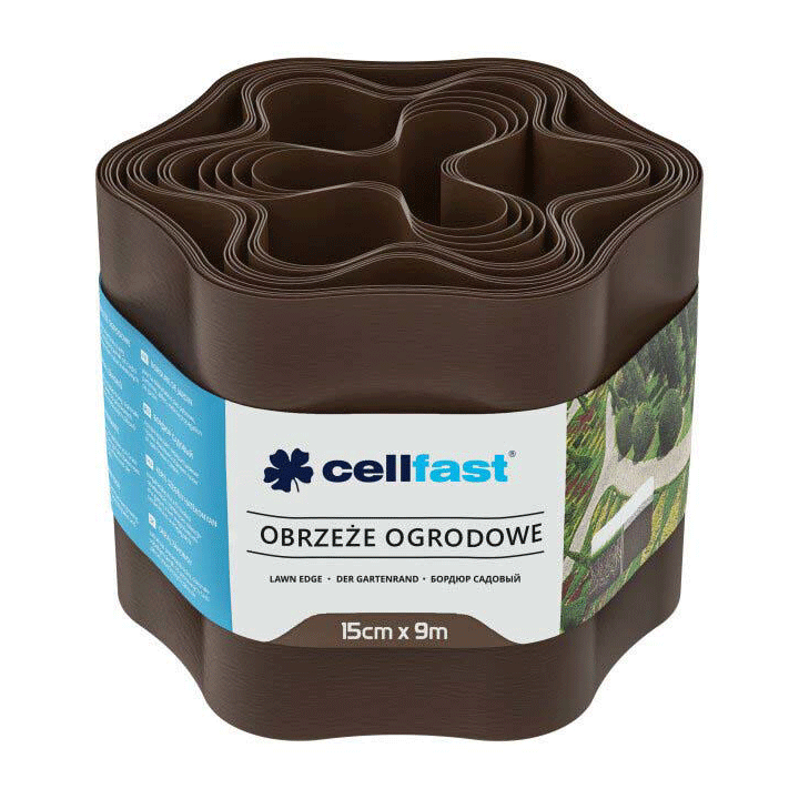 BORDER FENCE PLASTIC 15CMX9M BROWN