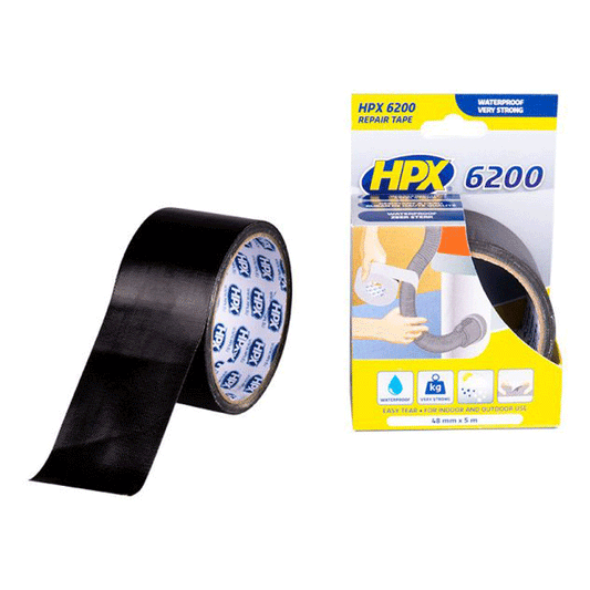 HPX CLOTH TAPE BLACK 50MMX5M