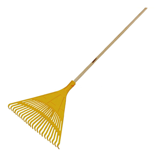 CROWNMAN LEAF RAKE 22T WITH WOODEN HANDLE