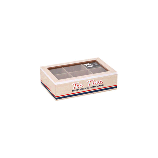 STORAGE BOX TEA TIME 40 2,50 ARTI CASA 24X16X7CM MDF BC