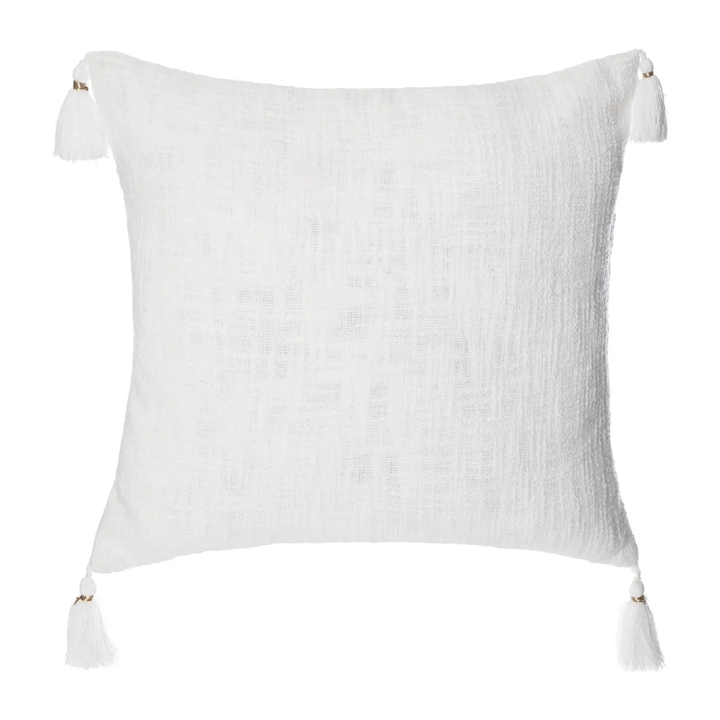 CUSHION COVER SLUB WHITE 40X40
