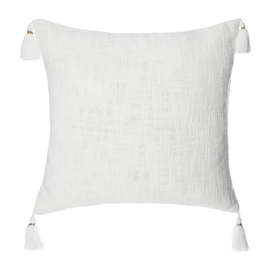 CUSHION COVER SLUB WHITE 40X40