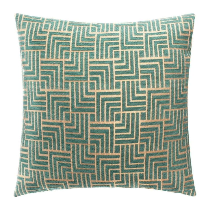 CUSHION COVER GEOMETRIC GREEN 40X40