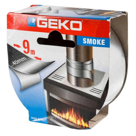 GEKO SMOKE SILVER ALUMINIUM TAPE 40MMX9M