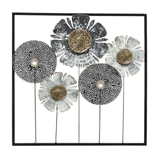 MET WALL DECO FLOWER 50X50