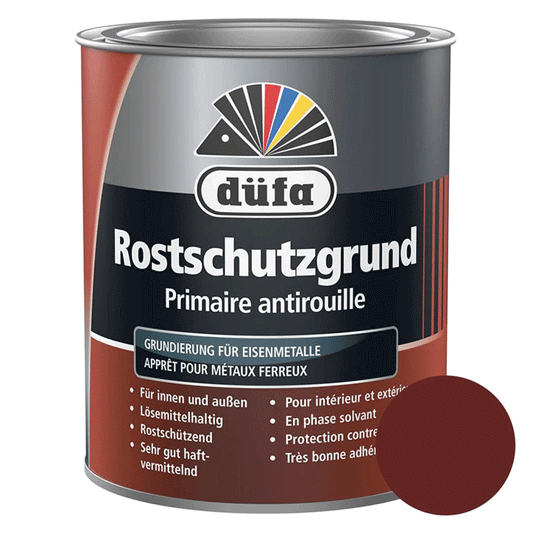 SYNTHETIC RESIN PRIMER OXIDE RED RAL-3009 750ML DUFA