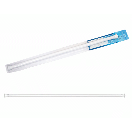 SHOWER CURTAIN ROD WHITE 125-225 RAVELLI