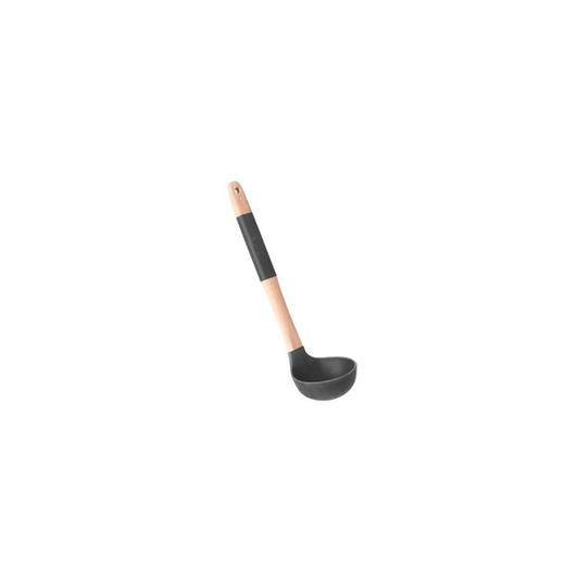 LADLE BLACK WOOD SILIC HEAD