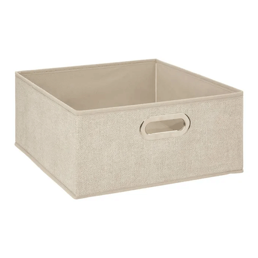 STORAGE BOX 31X15 BEIGE LINEN