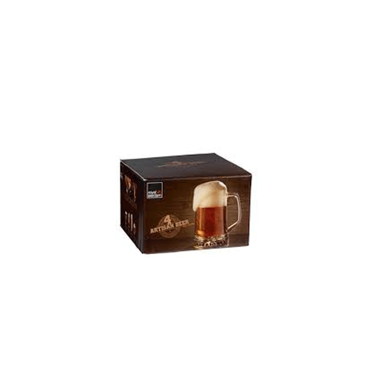 BEER GLASS X4 HANDLE 32CL