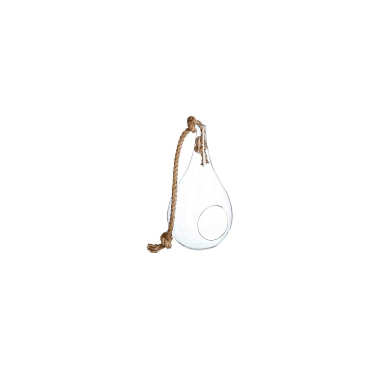 GLASS DROP W/ ROPE H39