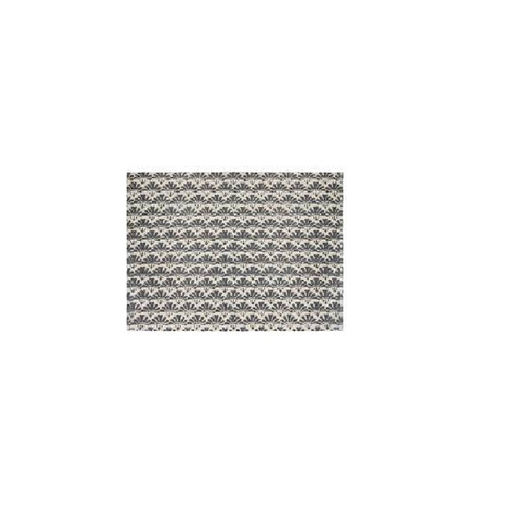 PRINT COTTON RUG BOX DARK GREY 60X90CM