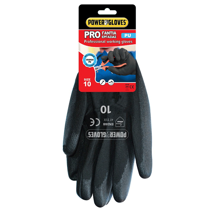 POWER GLOVES PRO PU BLACK 10