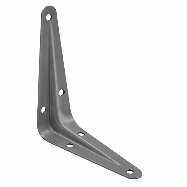 BRACKET SHELF NERVED 100X125MM GREY