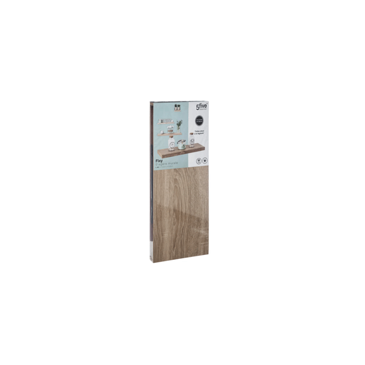 WALL SHELF OAK 60CM NATURAL