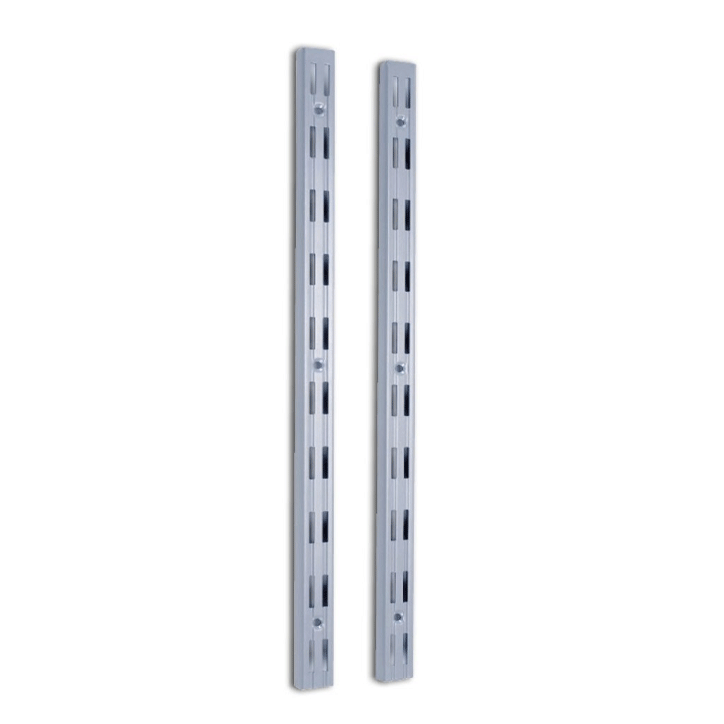 DOUBLE SLOT WALL RAID 150CM WHITE 2PCS