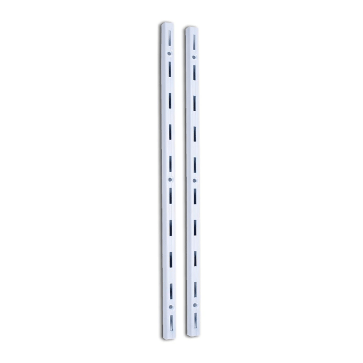 SINGLE SLOT WALL RAID 200CM WHITE 2PCS