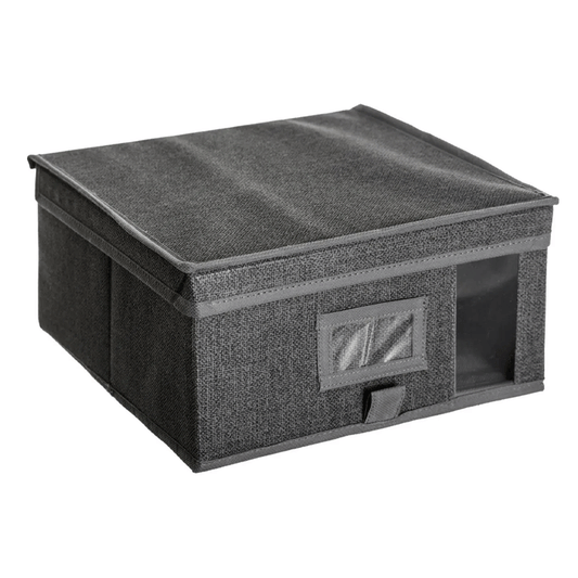 STORAGE BOX 30X30X15 GREY LIN