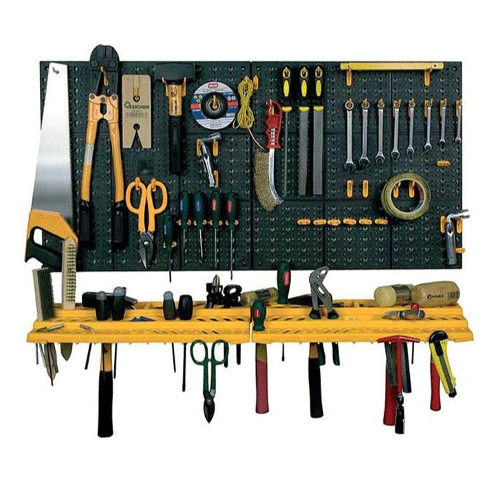 2PLASTIC PANELS+2RACKS+50ASSORTED HOOKS